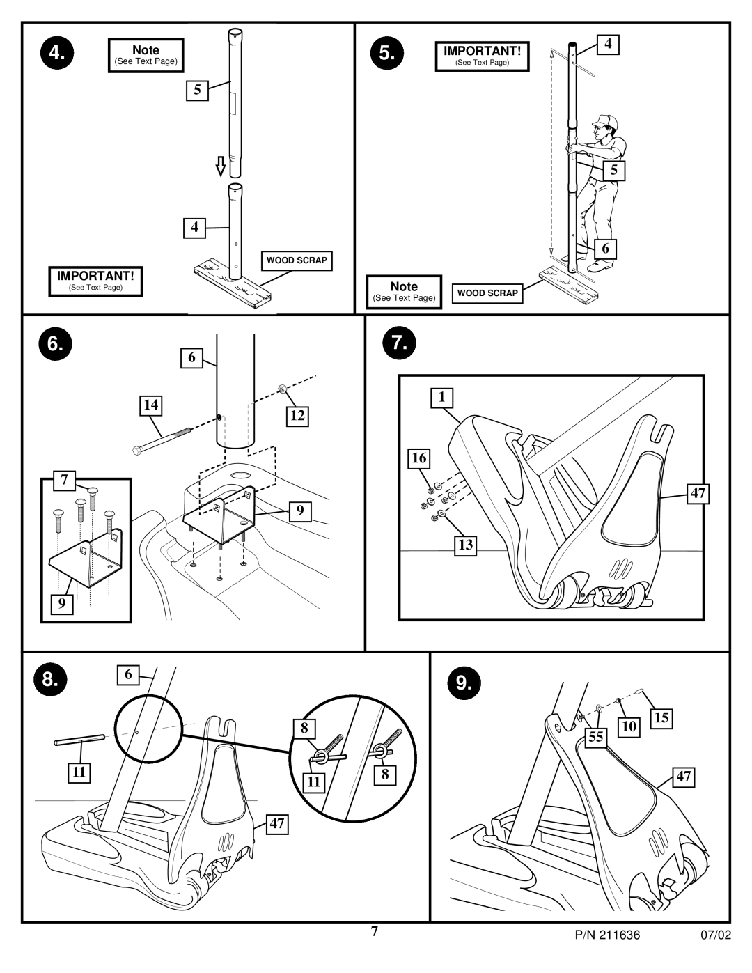 Huffy 110-816R019 manual Wood Scrap 