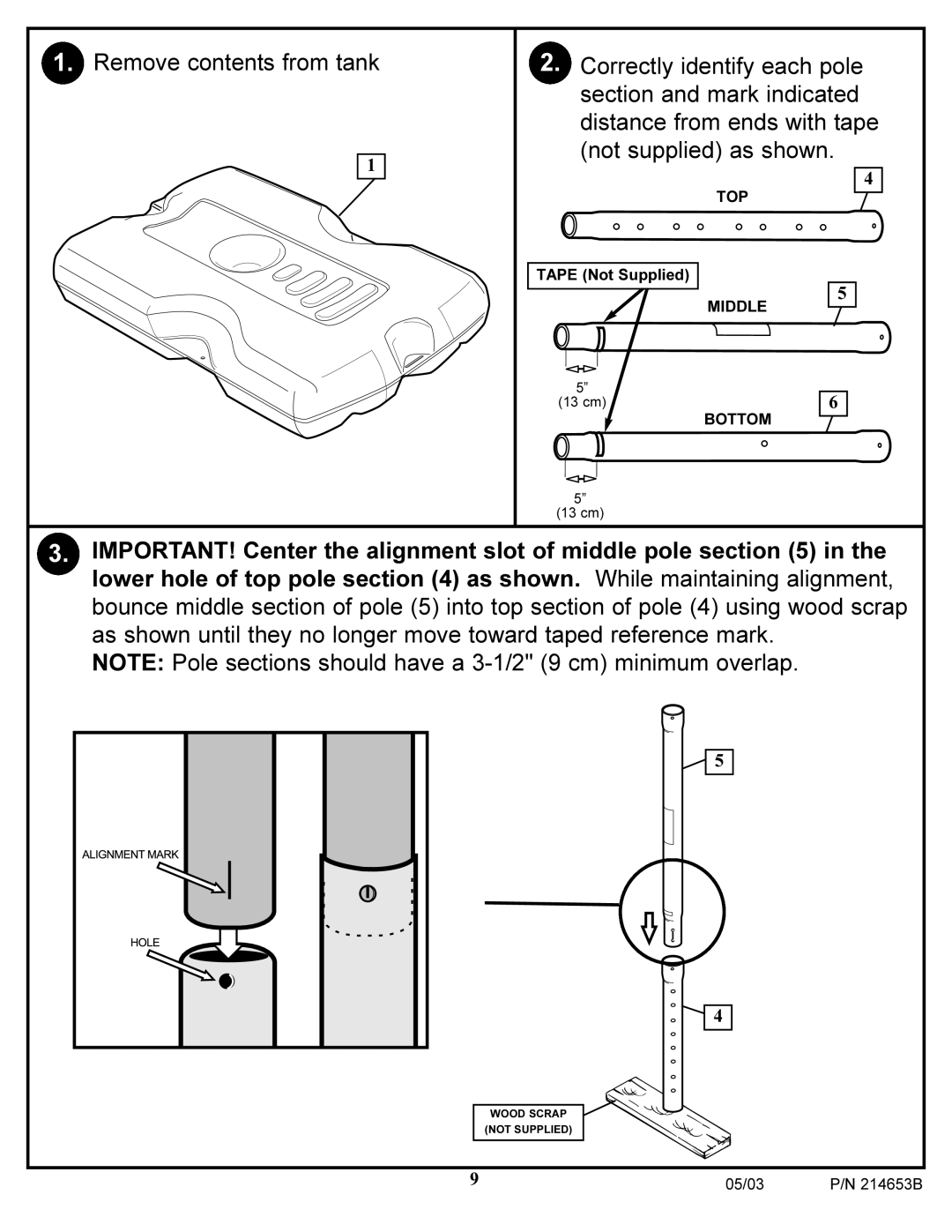 Huffy 1310 manual TOP Middle Bottom 