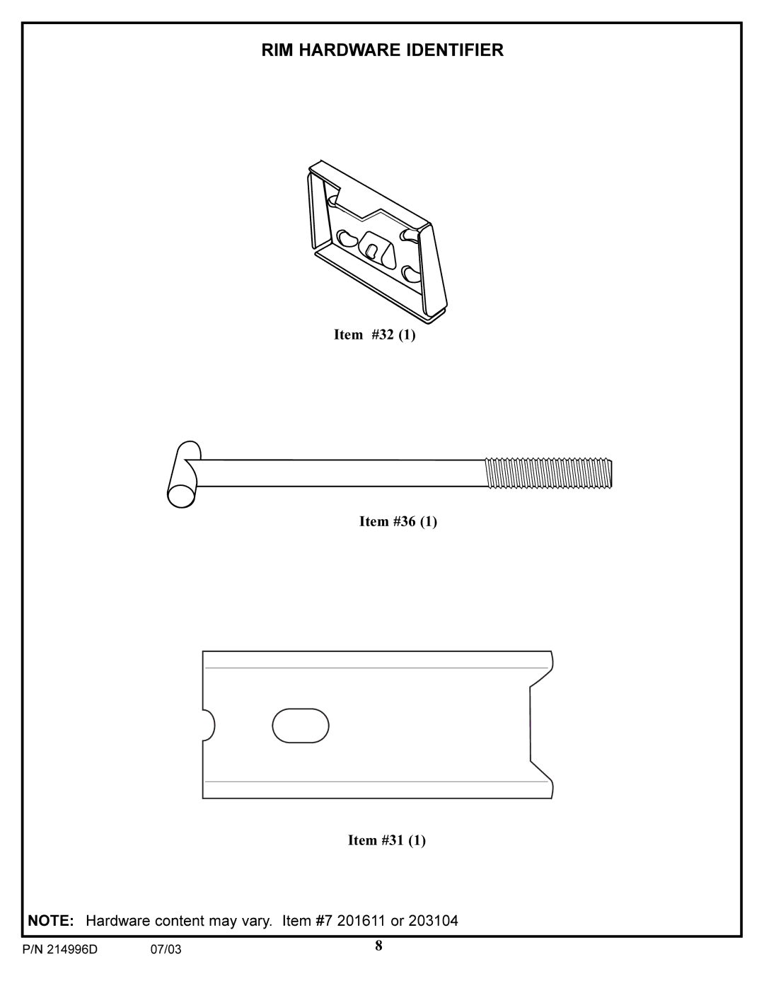 Huffy 15 manual RIM Hardware Identifier 