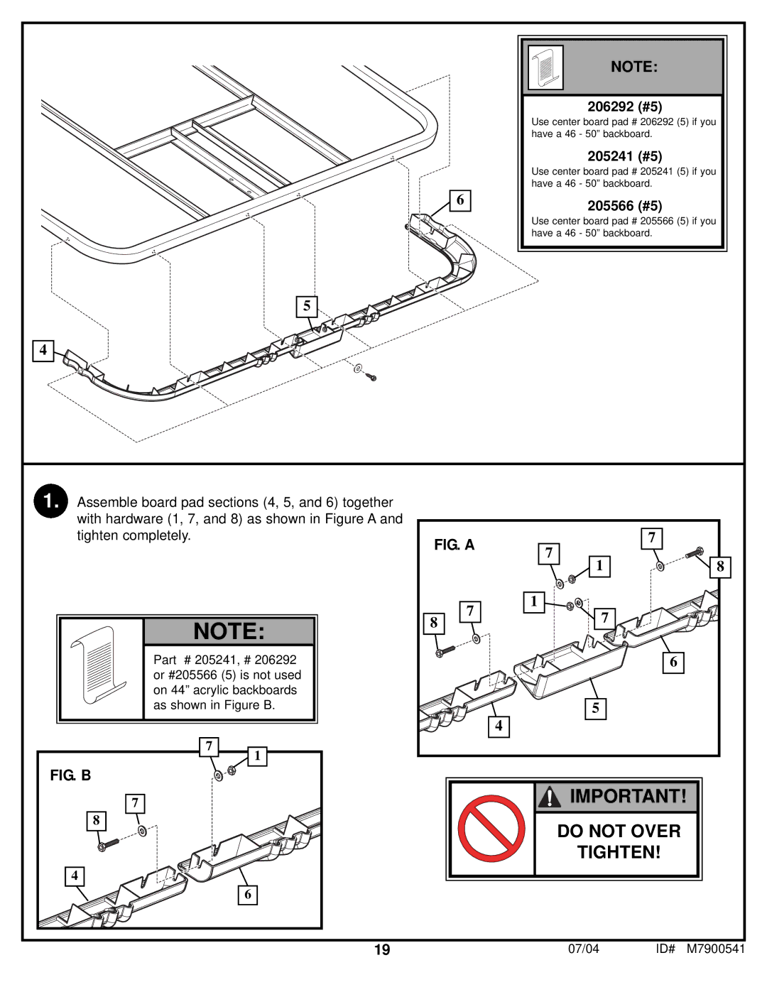 Huffy 1700 MXP manual Do not Over Tighten 