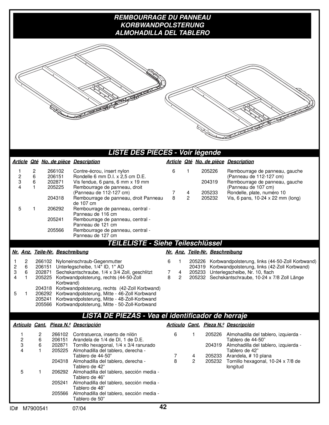 Huffy 1700 MXP manual Liste DES Pièces Voir légende 