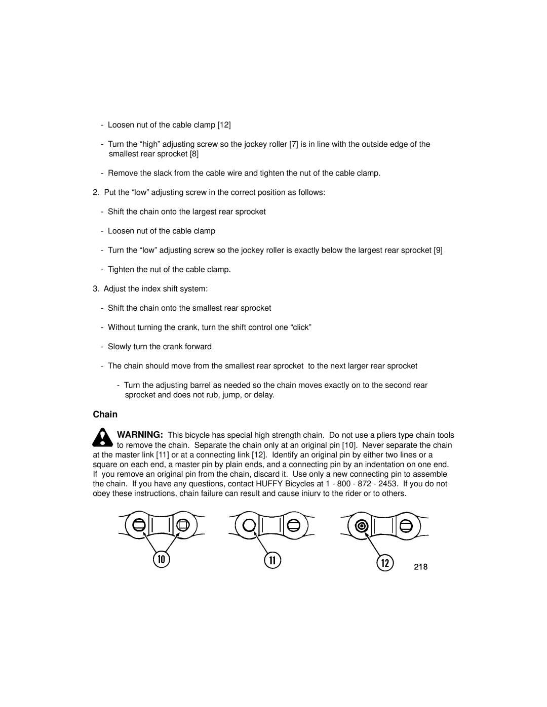 Huffy 1C4880-A01 manual Chain 