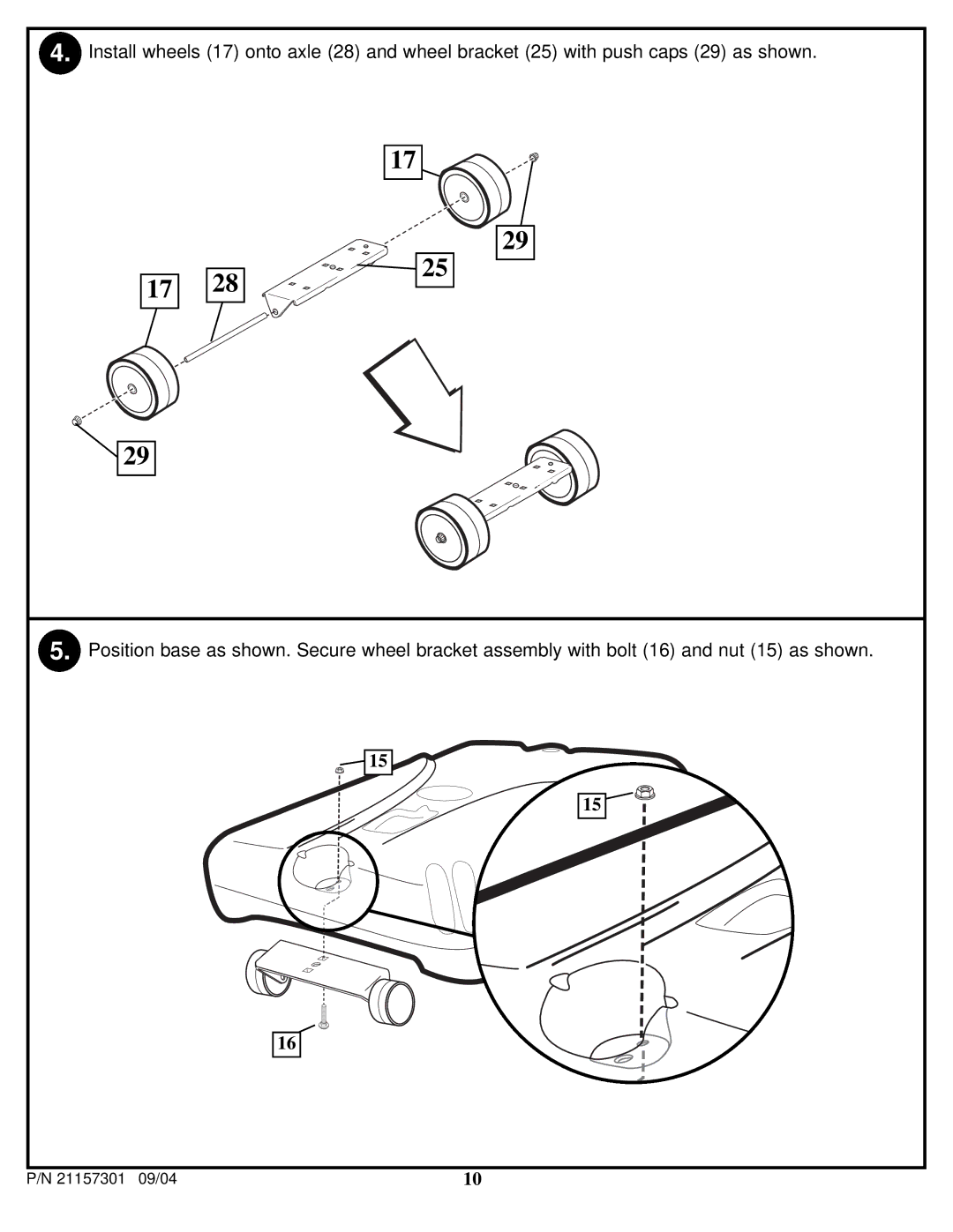 Huffy 211573011 manual 21157301 09/04 