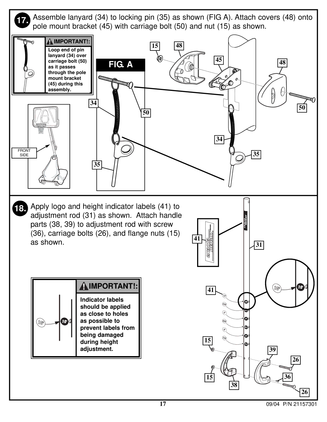 Huffy 211573011 manual FIG. a 