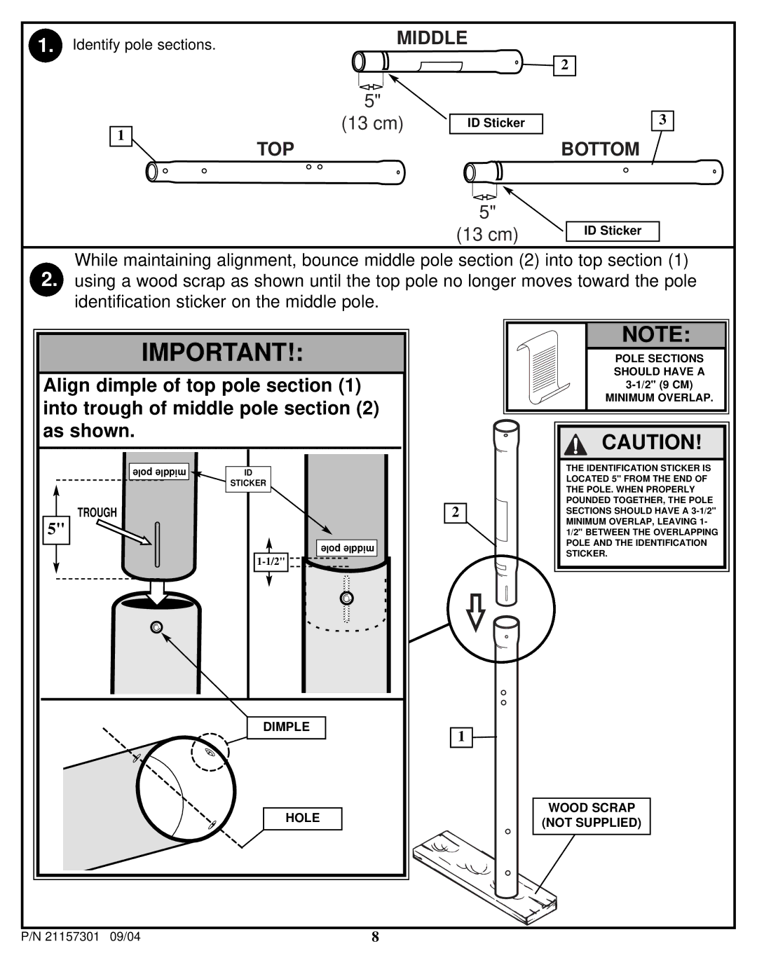 Huffy 211573011 manual Middle 