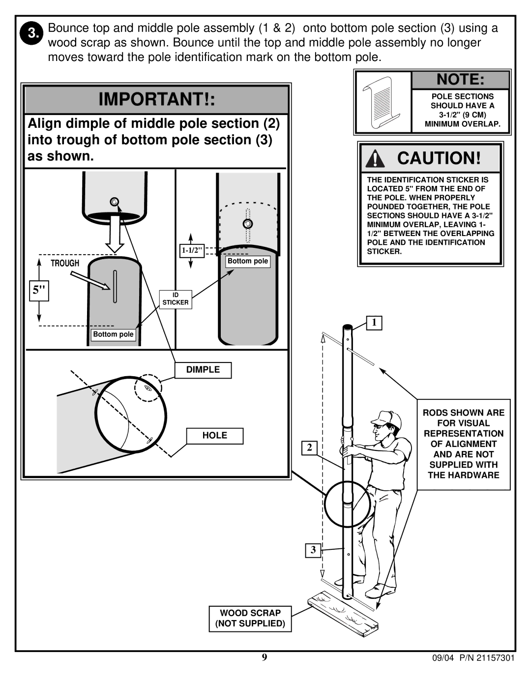 Huffy 211573011 manual Dimple Hole 