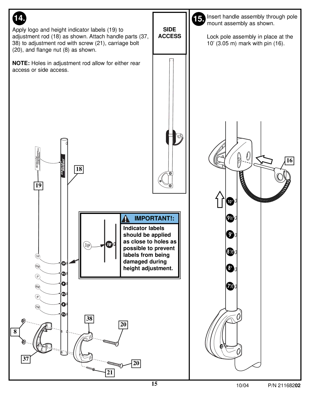 Huffy 21168202 manual Side 