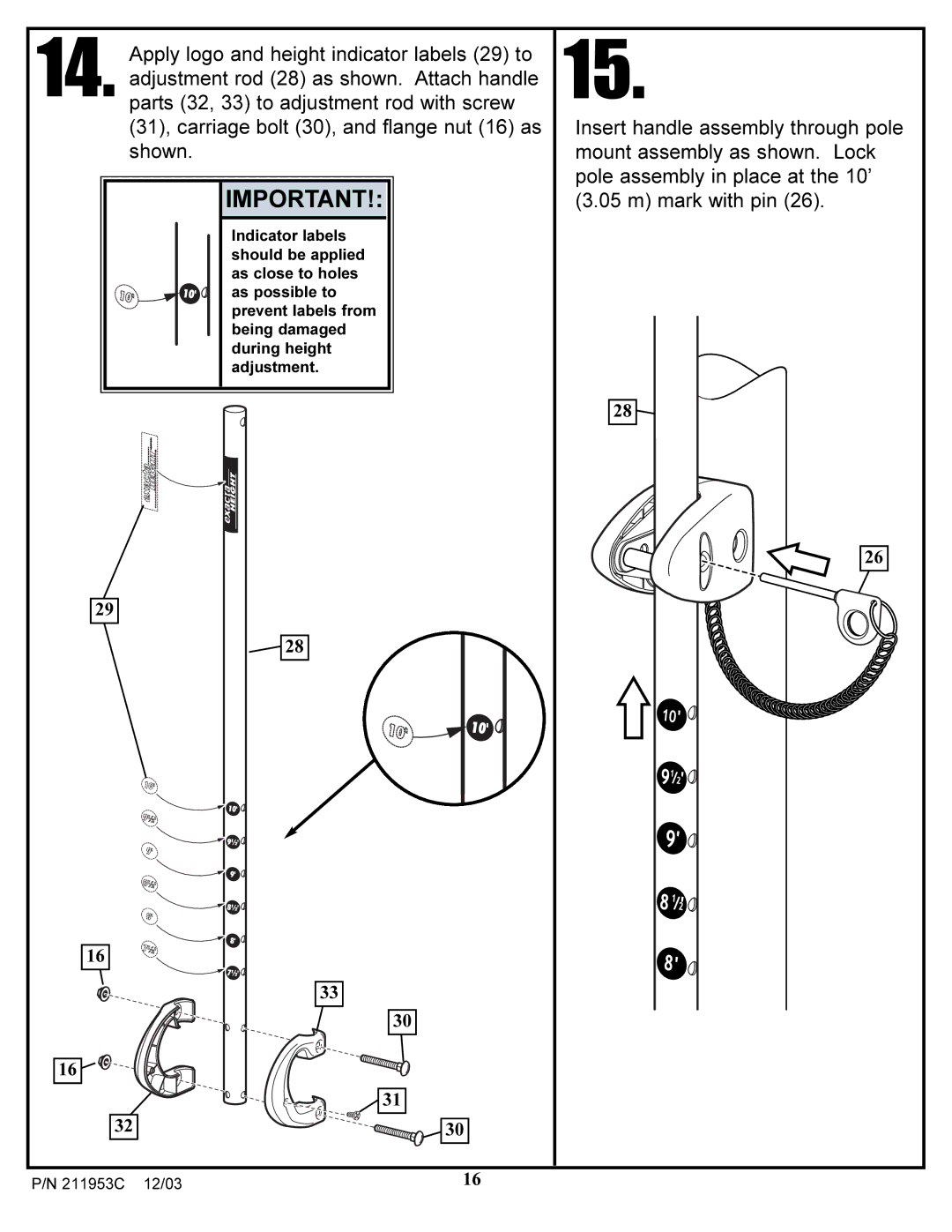 Huffy manual 211953C 12/03 