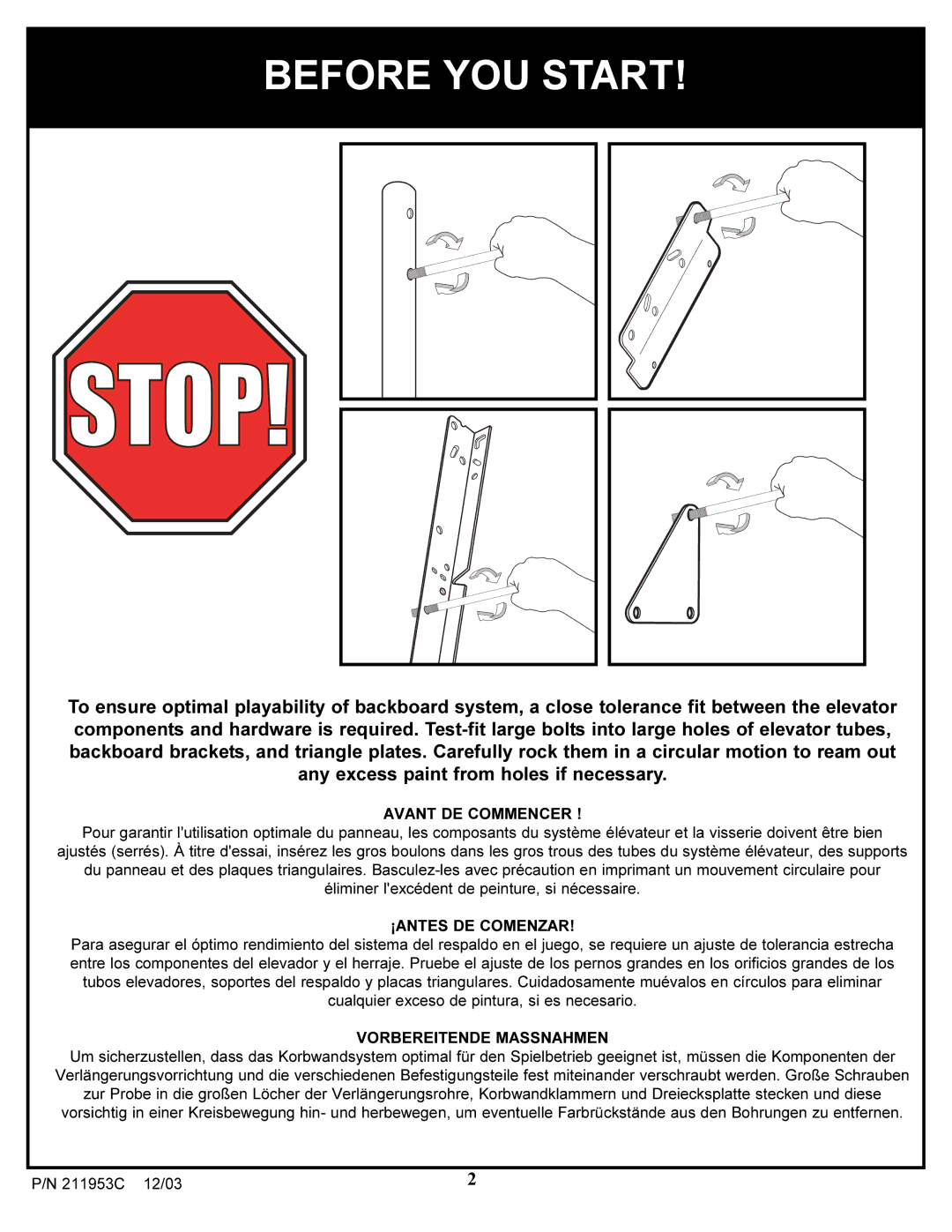 Huffy 211953C manual Before YOU Start 