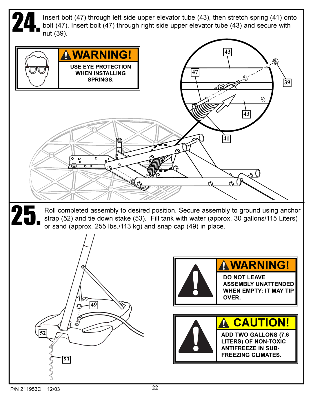 Huffy 211953C manual Do not Leave 