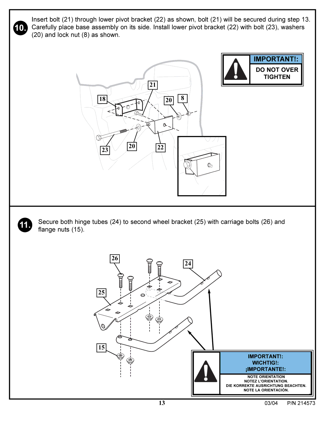 Huffy 2145731 manual Do not Over 