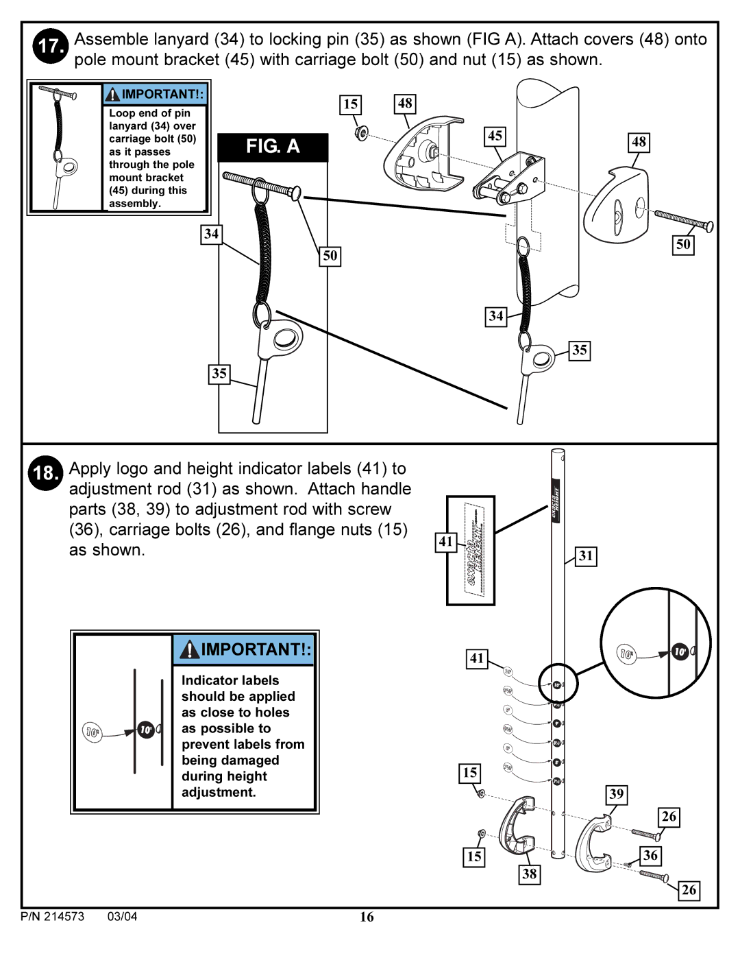 Huffy 2145731 manual FIG. a 