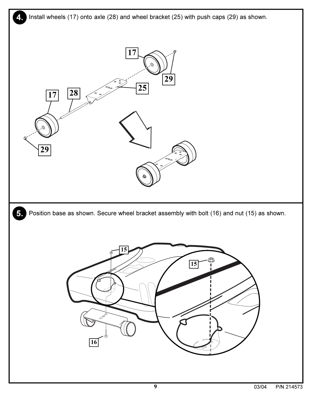 Huffy 2145731 manual 03/04 