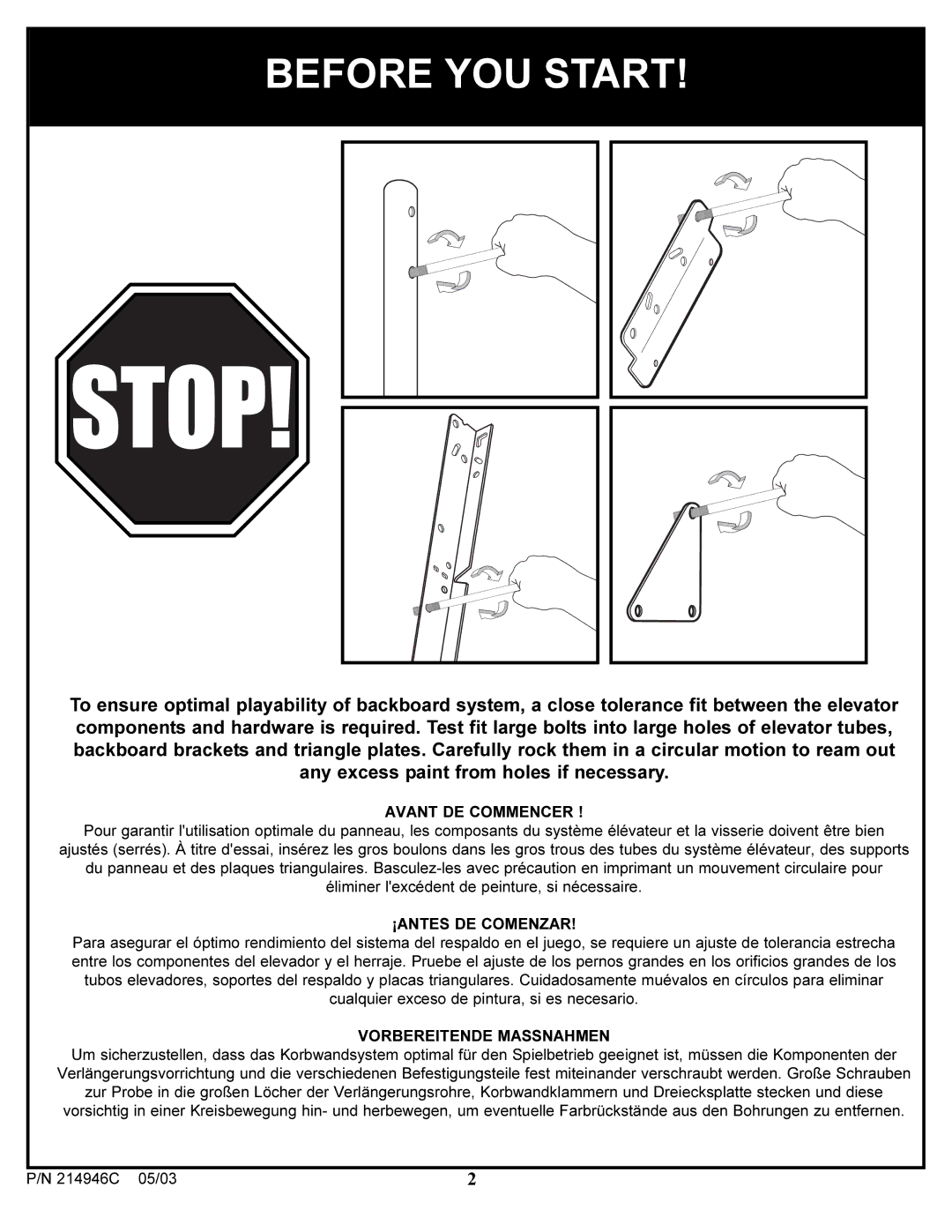 Huffy 214946C manual Before YOU Start 