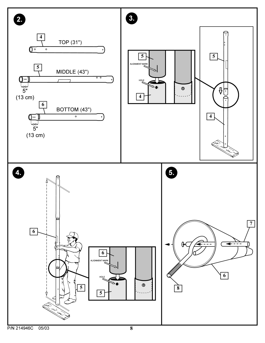 Huffy 214946C manual TOP Middle Bottom 