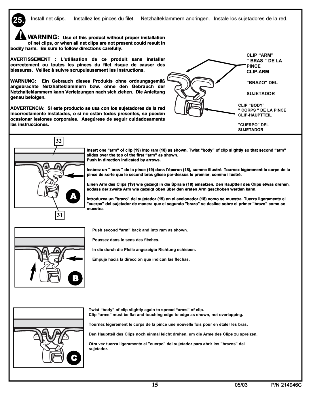 Huffy manual 05/03, P/N 214946C 