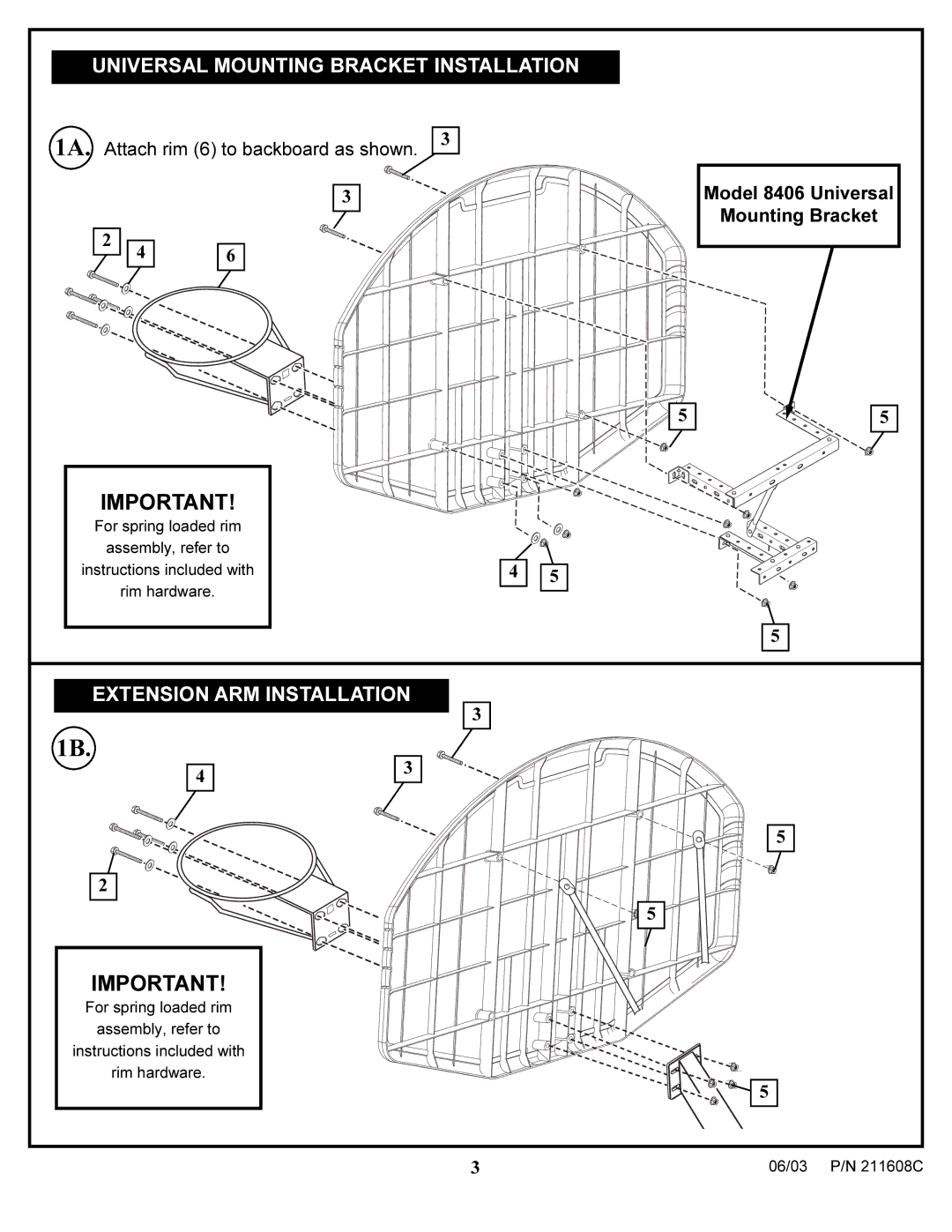 Huffy 32PFL3403D manual Universal Mounting Bracket Installation 