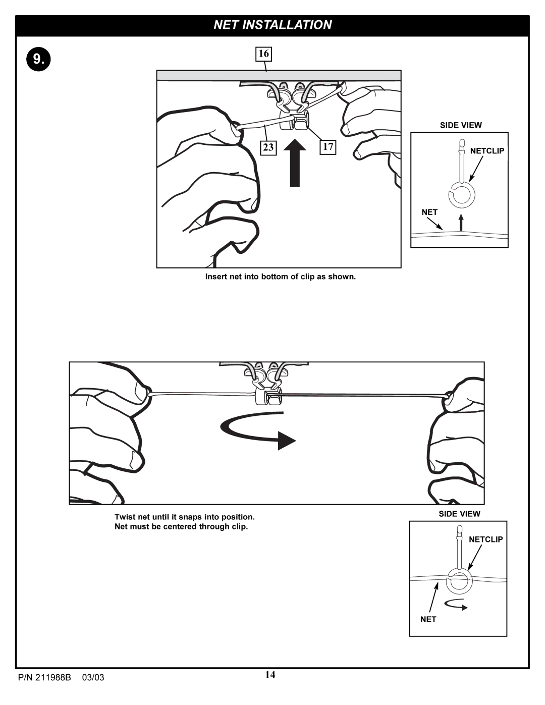 Huffy 4.24C manual NET Installation 