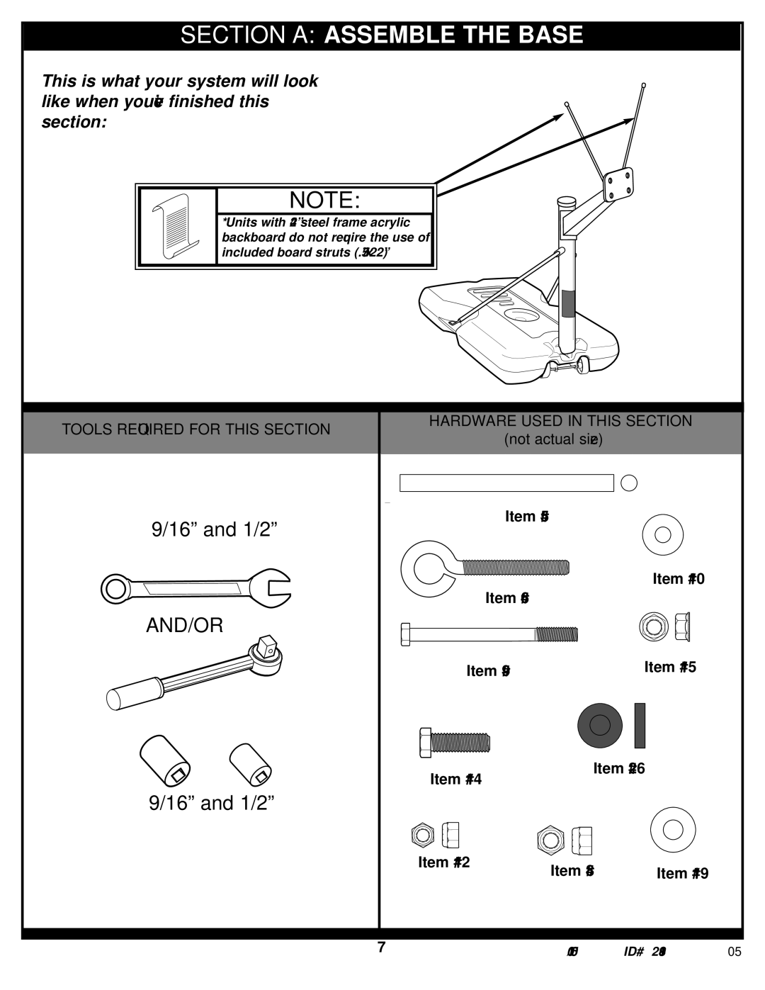 Huffy 540D manual Section a Assemble the Base, And/Or 