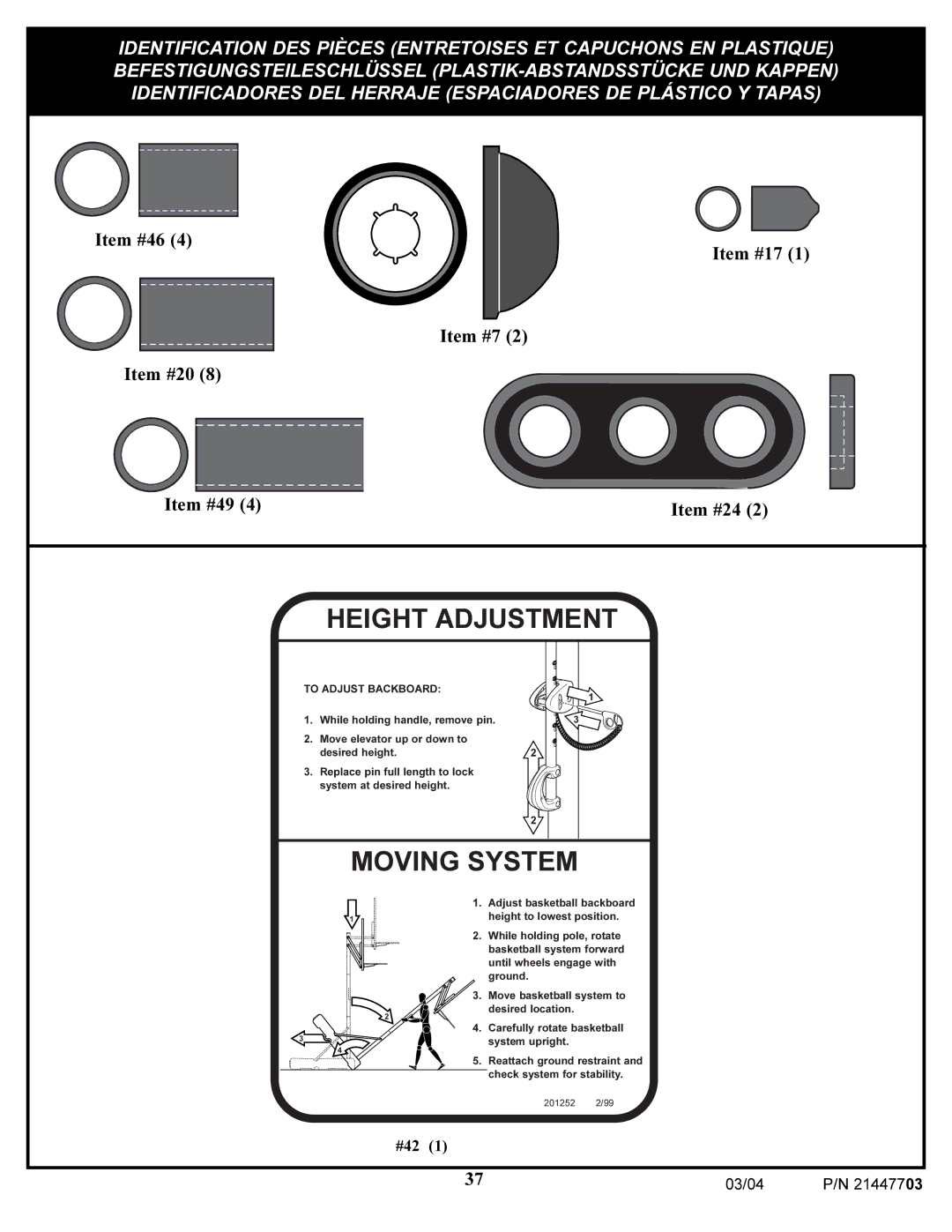 Huffy 7900 manual Height Adjustment 