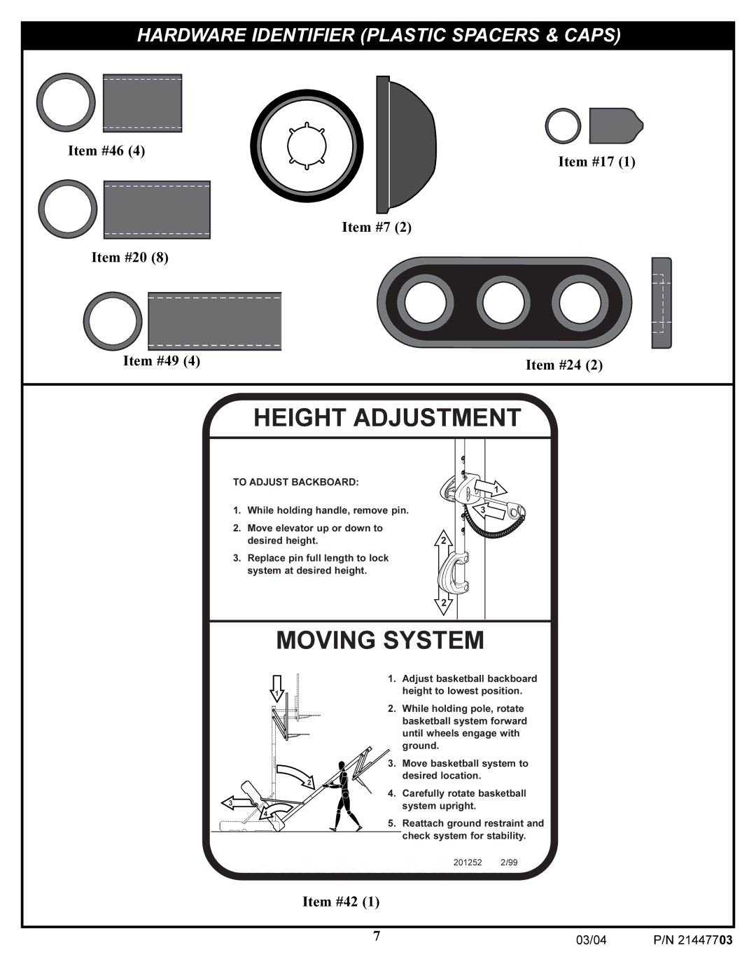 Huffy 7900 manual Height Adjustment 