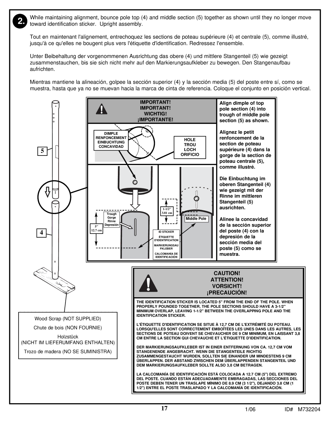 Huffy 8 manual Vorsicht ¡PRECAUCIÓN, ¡Importante 