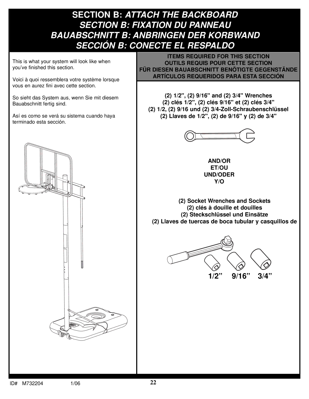 Huffy 8 manual 9/16 3/4, And/Or Et/Ou Und/Oder 