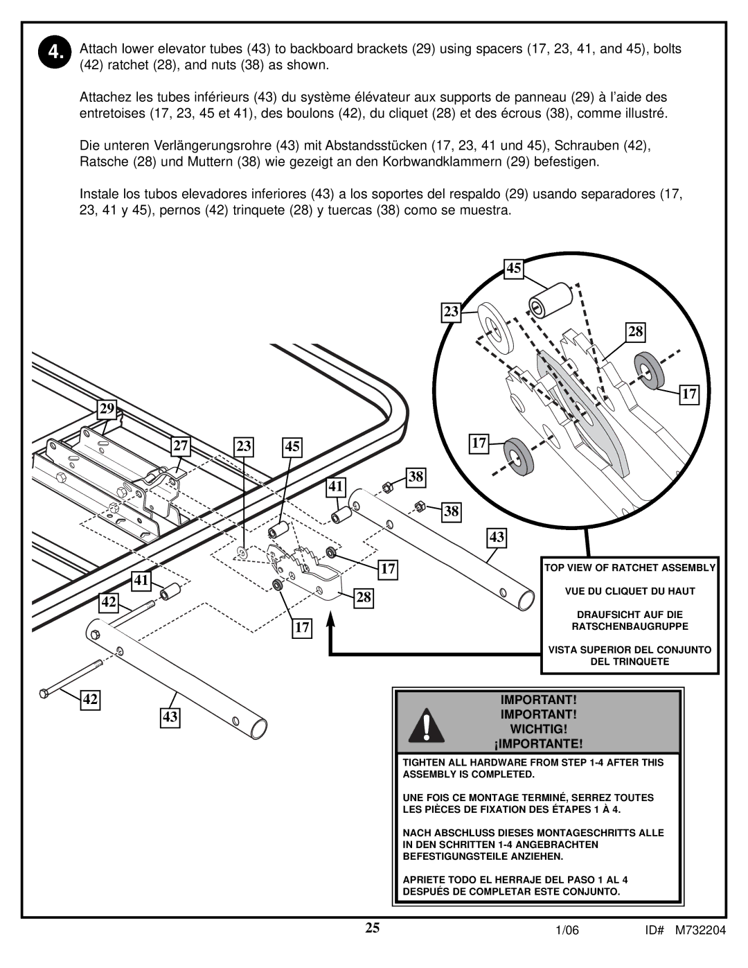 Huffy 8 manual Wichtig ¡IMPORTANTE 