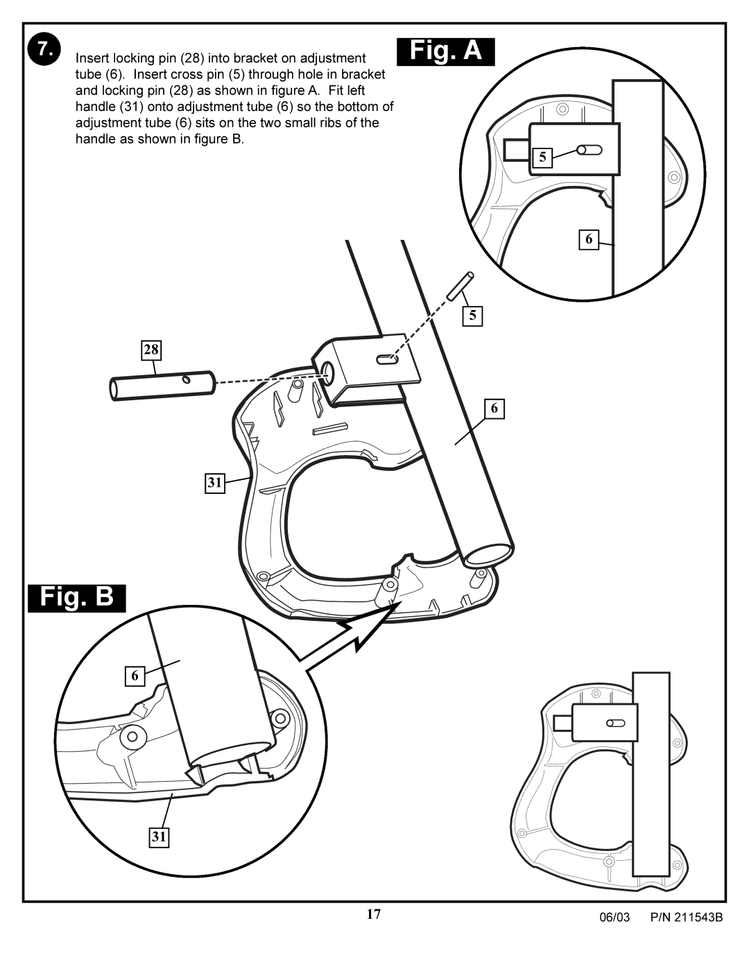 Huffy 89025 manual Fig. B 