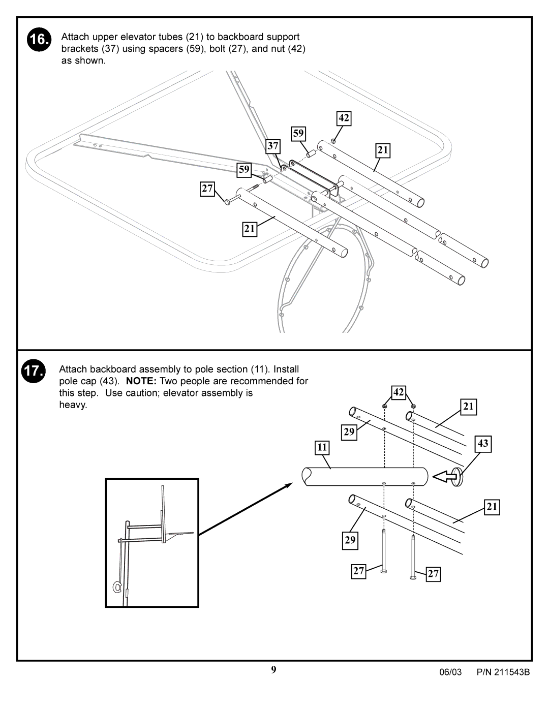 Huffy 89025 manual 06/03 P/N 211543B 