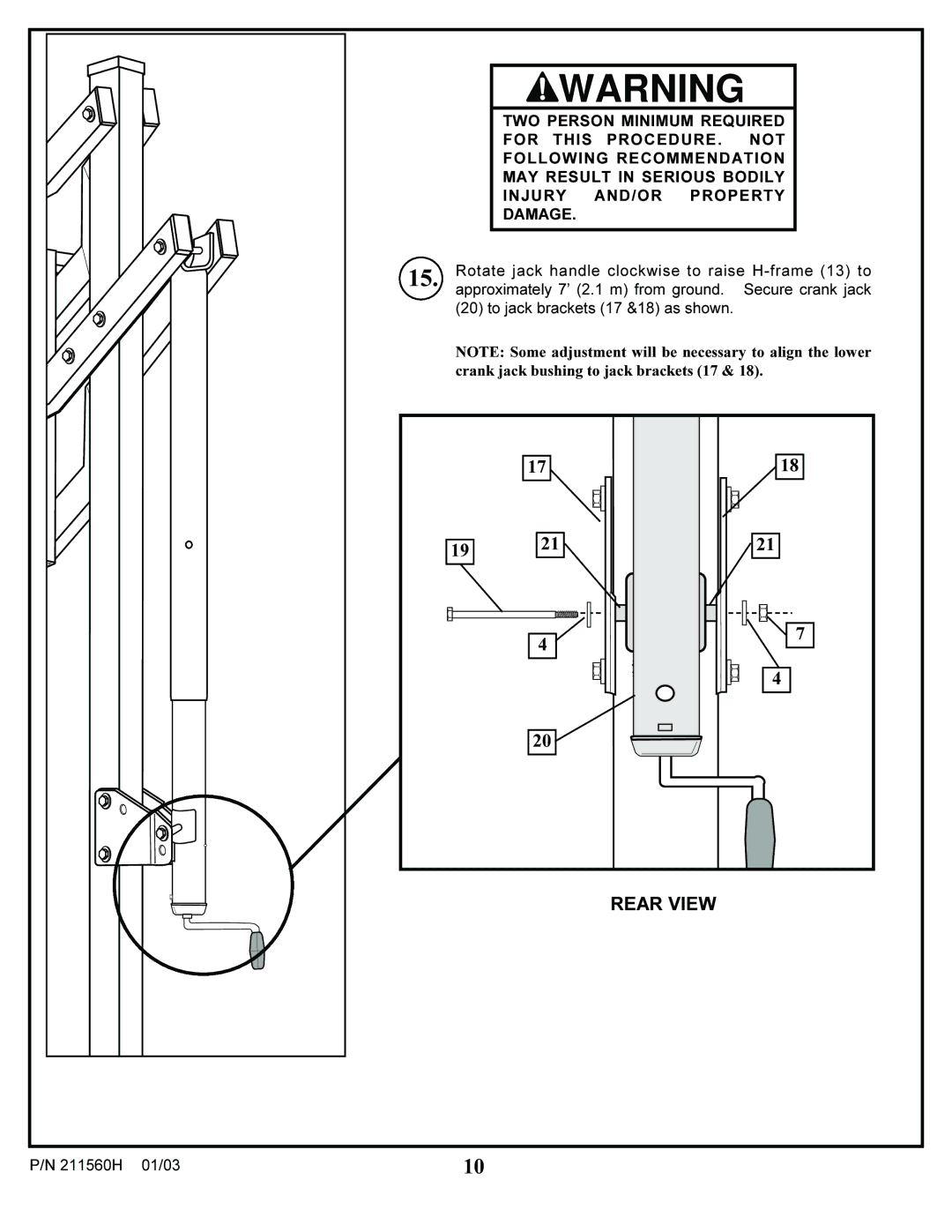 Huffy AC4054, AC4052, AC4064, AC4062 manual 211560H 01/03 