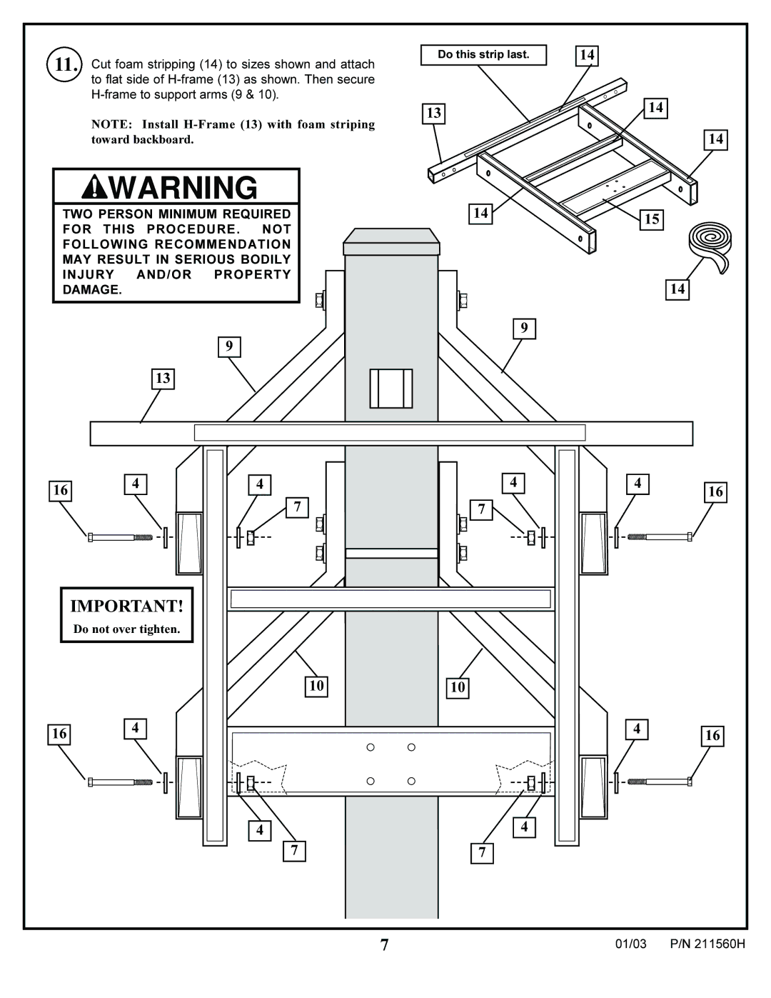 Huffy AC4062, AC4052, AC4064, AC4054 manual Do this strip last 