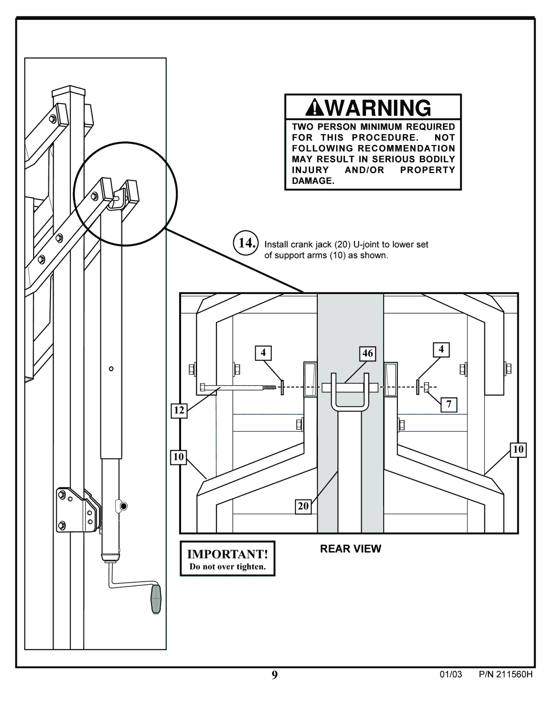 Huffy AC4064, AC4052, AC4054, AC4062 manual Rear View 