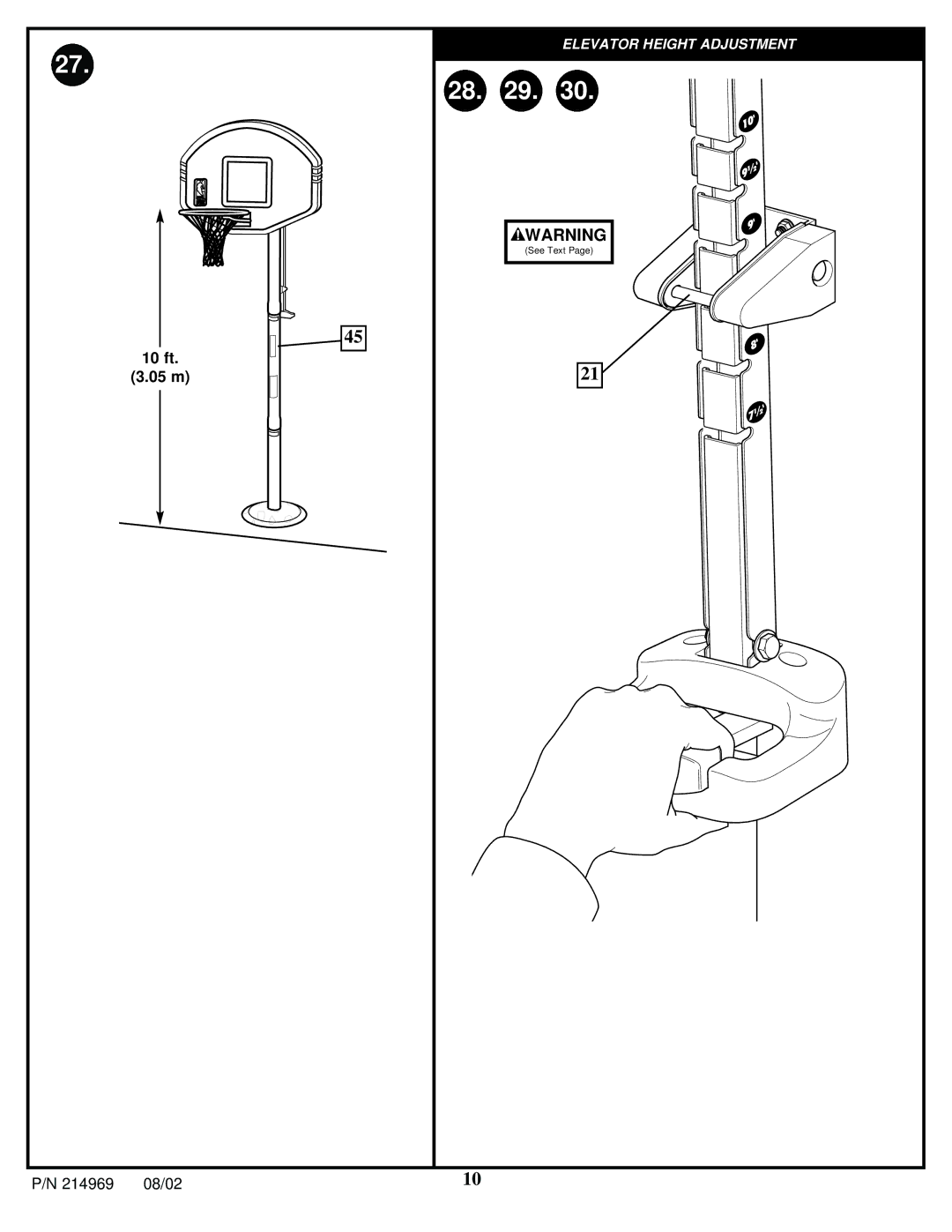 Huffy APSUSB1 manual 10 ft 05 m 