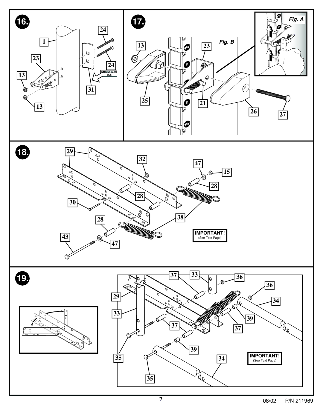 Huffy APSUSB1 manual Fig. a 