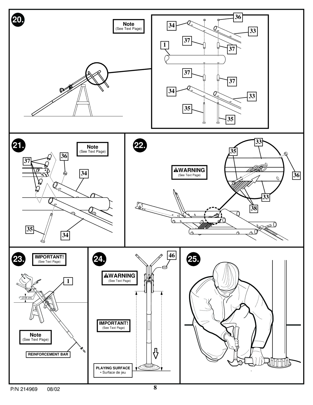 Huffy APSUSB1 manual Reinforcement BAR Playing Surface 