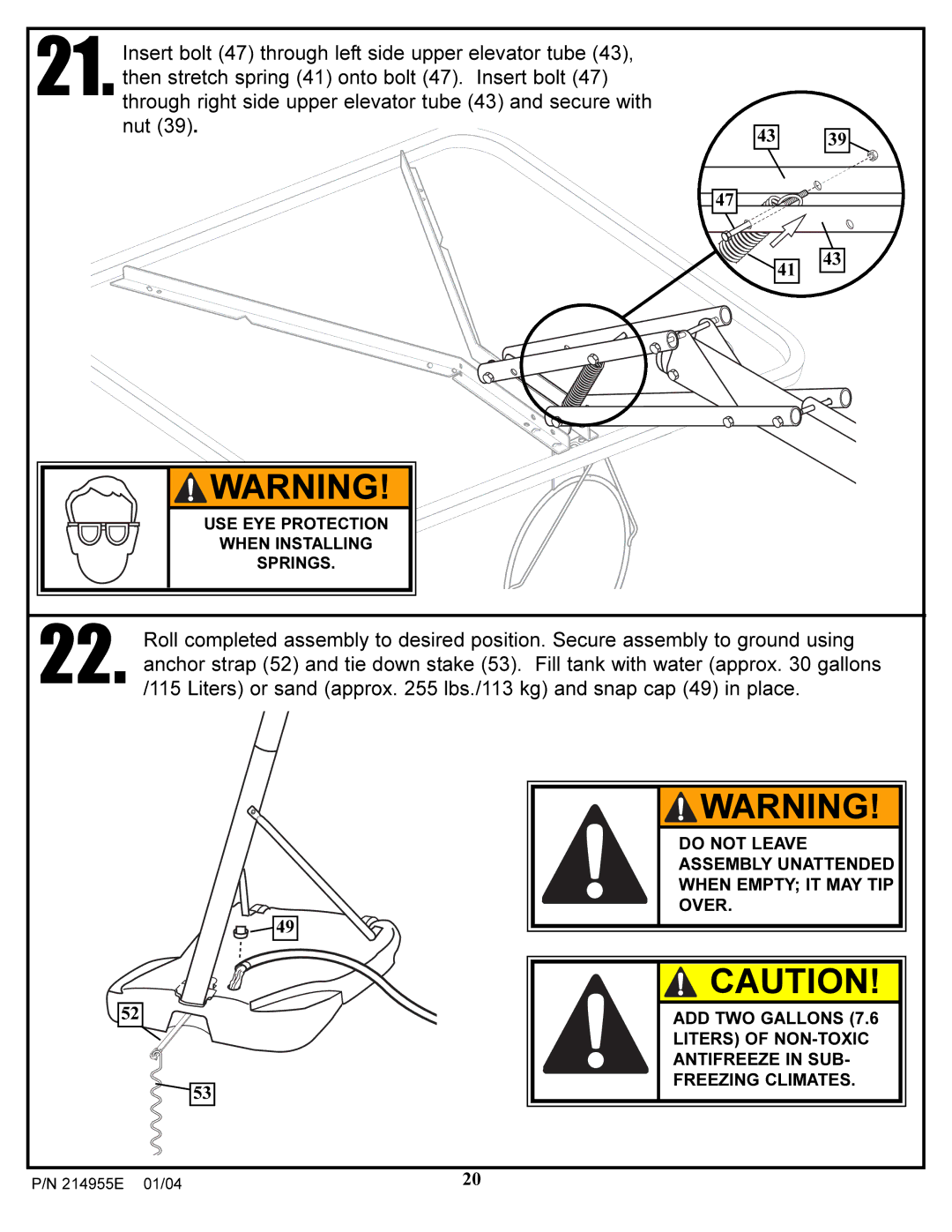 Huffy AR325W manual Do not Leave 