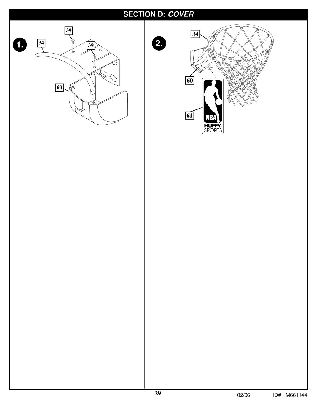 Huffy AR64S-H manual Section D Cover 