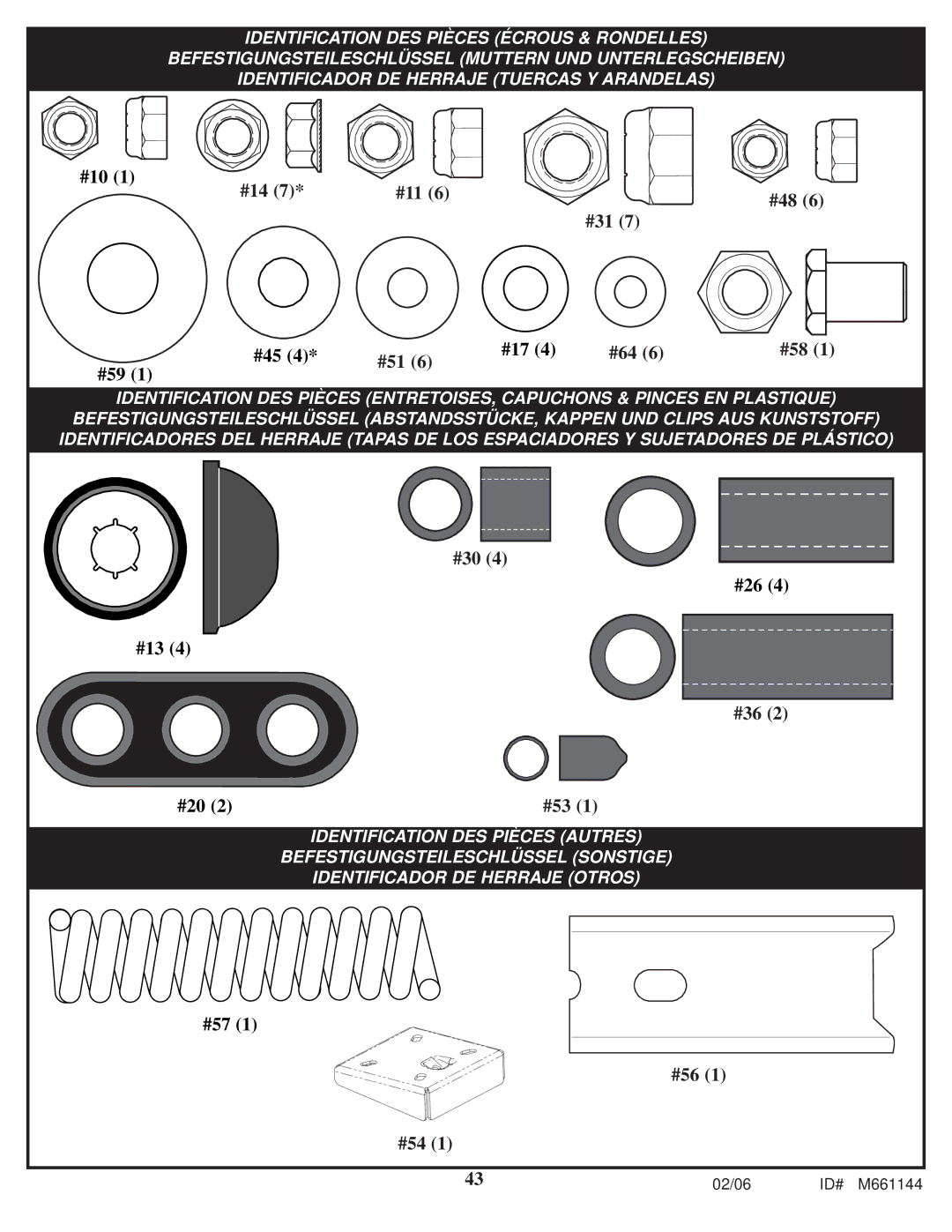 Huffy AR64S-H manual #57 #56 #54 