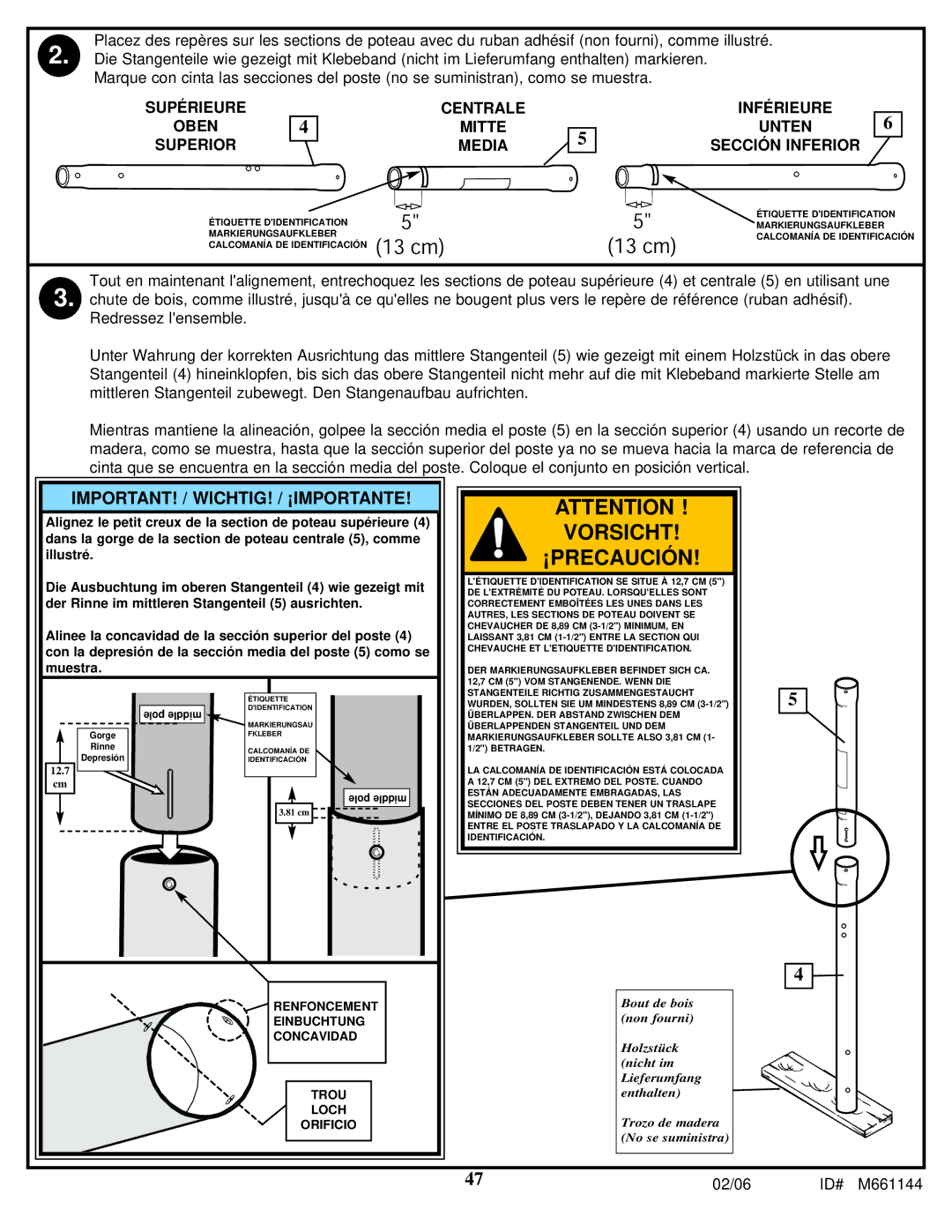 Huffy AR64S-H manual Vorsicht ¡PRECAUCIÓN 