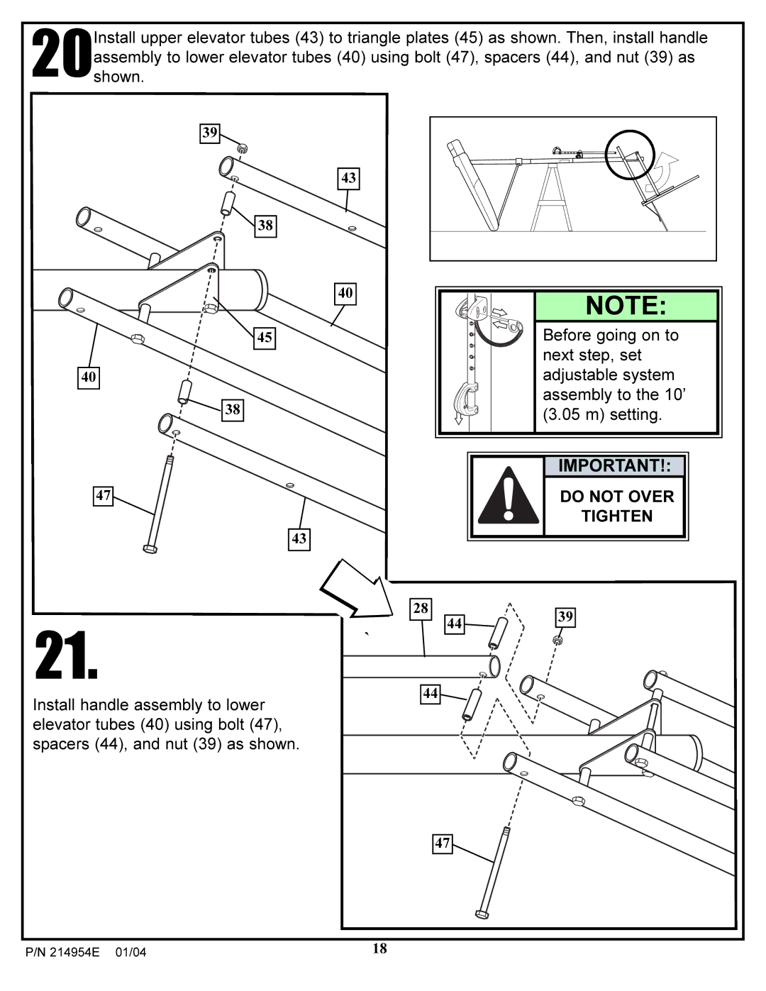 Huffy ATVUSB05 manual Do not Over Tighten 