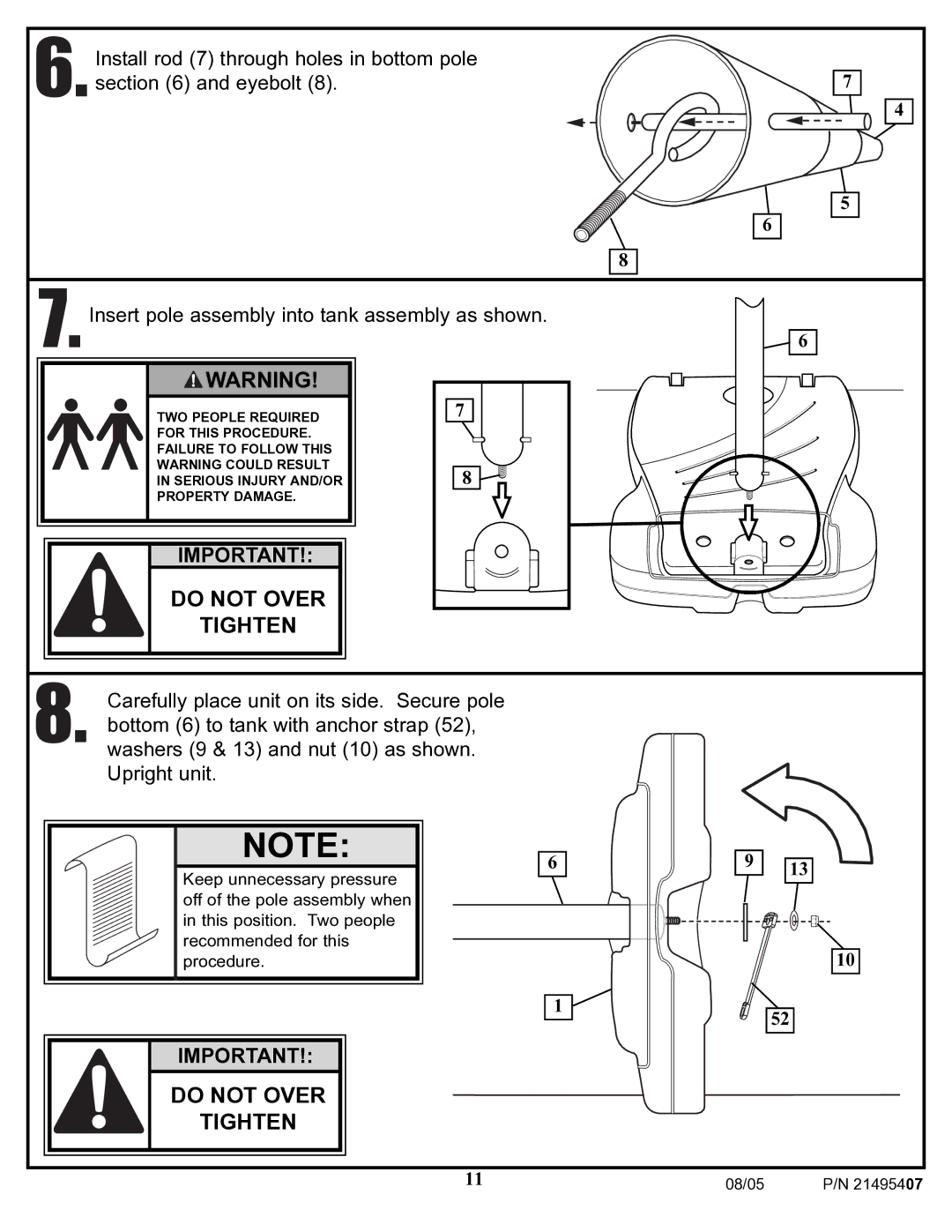 Huffy AWLC3026T manual Do not Over 