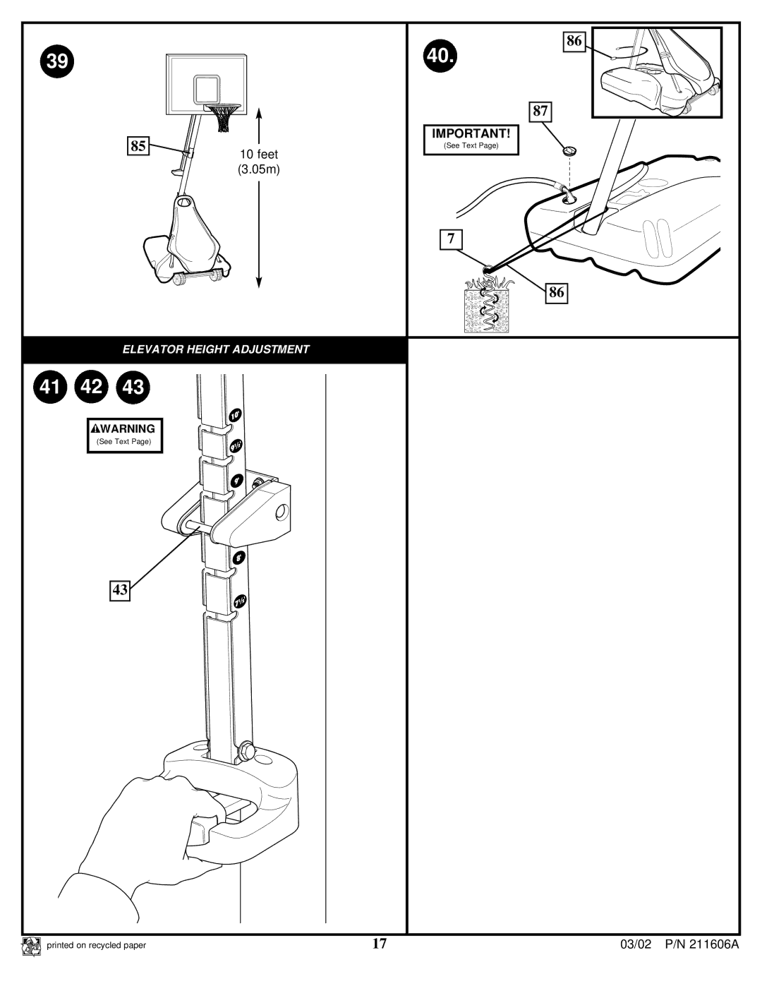 Huffy Basketball manual 41 42 