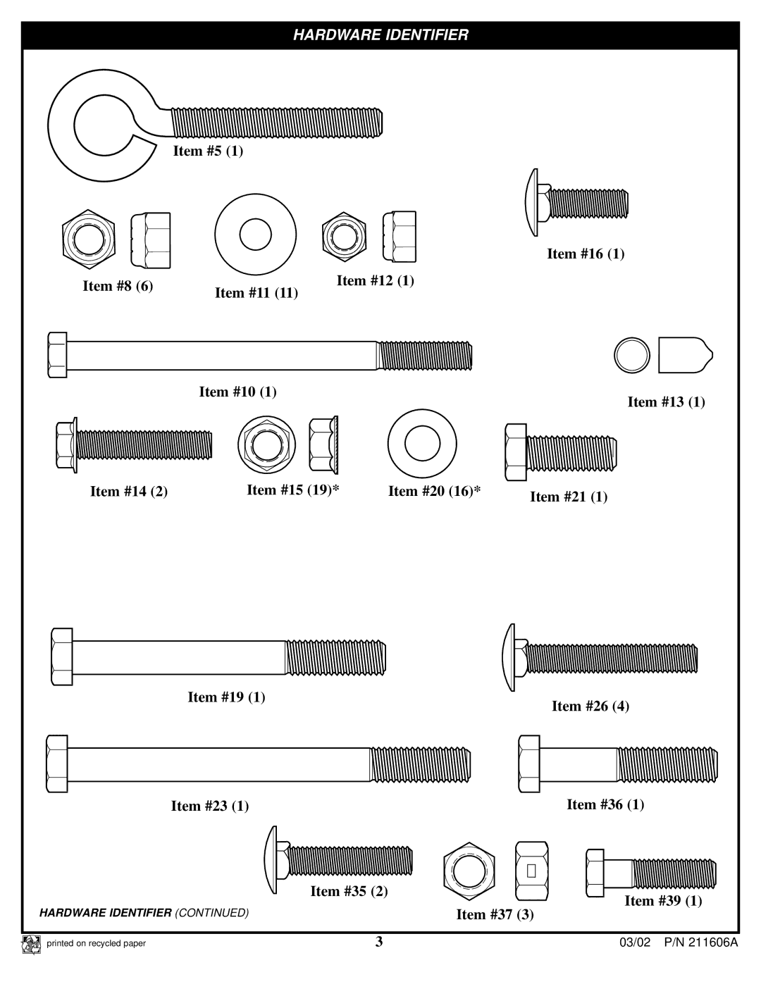 Huffy Basketball manual Item #37 