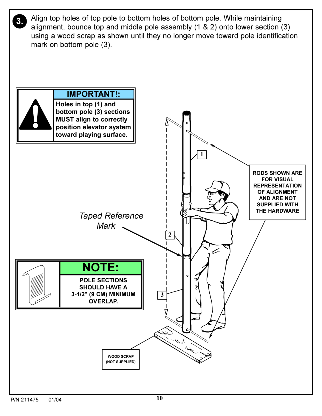 Huffy DC177 manual Pole Sections Should have a 