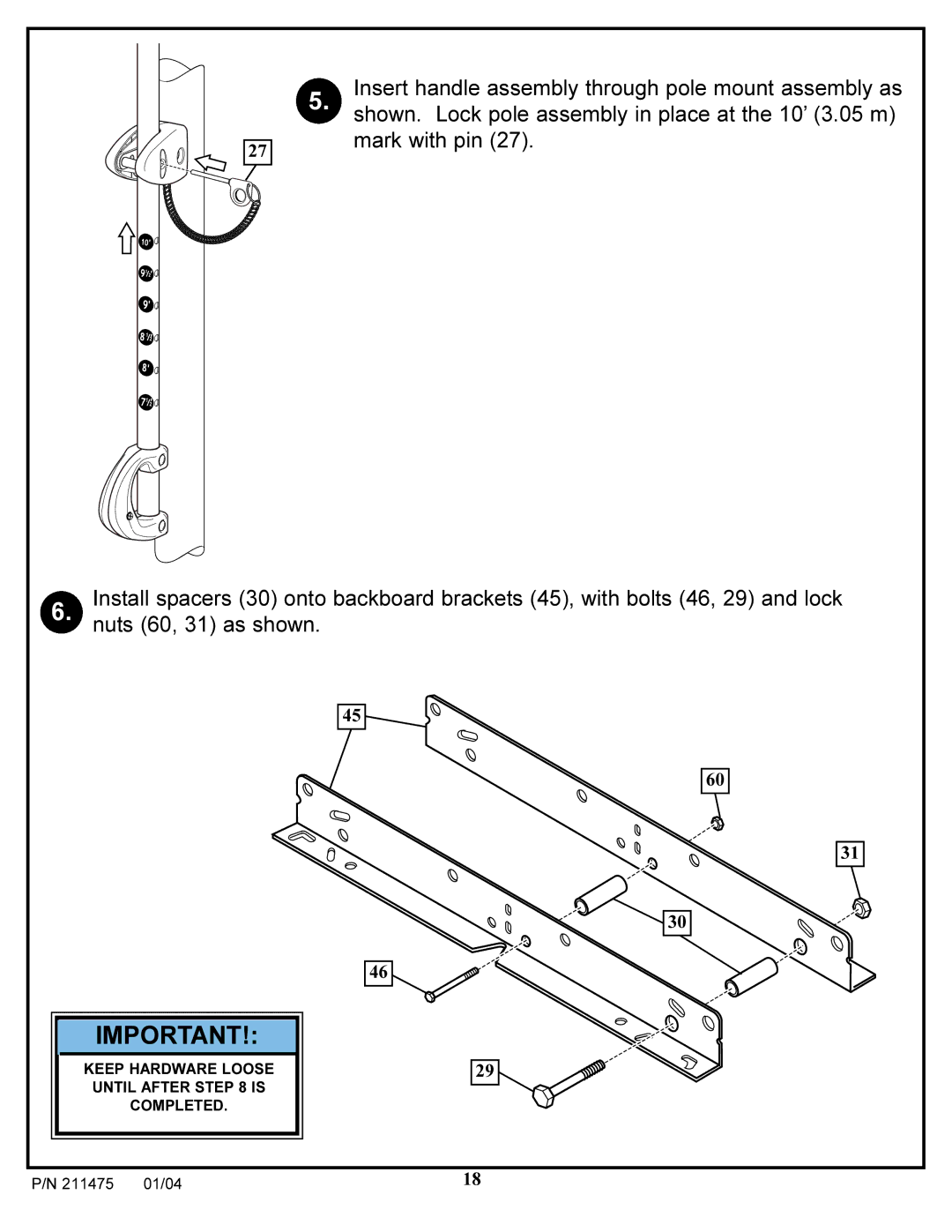 Huffy DC177 manual Keep Hardware Loose Until After is Completed 