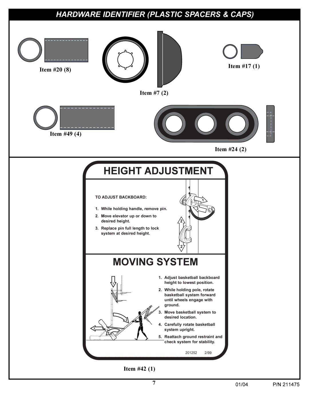 Huffy DC177 manual Height Adjustment 