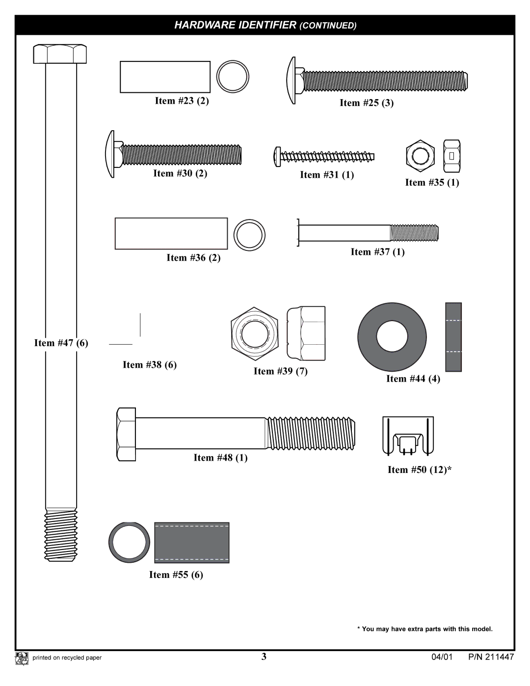 Huffy DC910 manual Hardware Identifier 