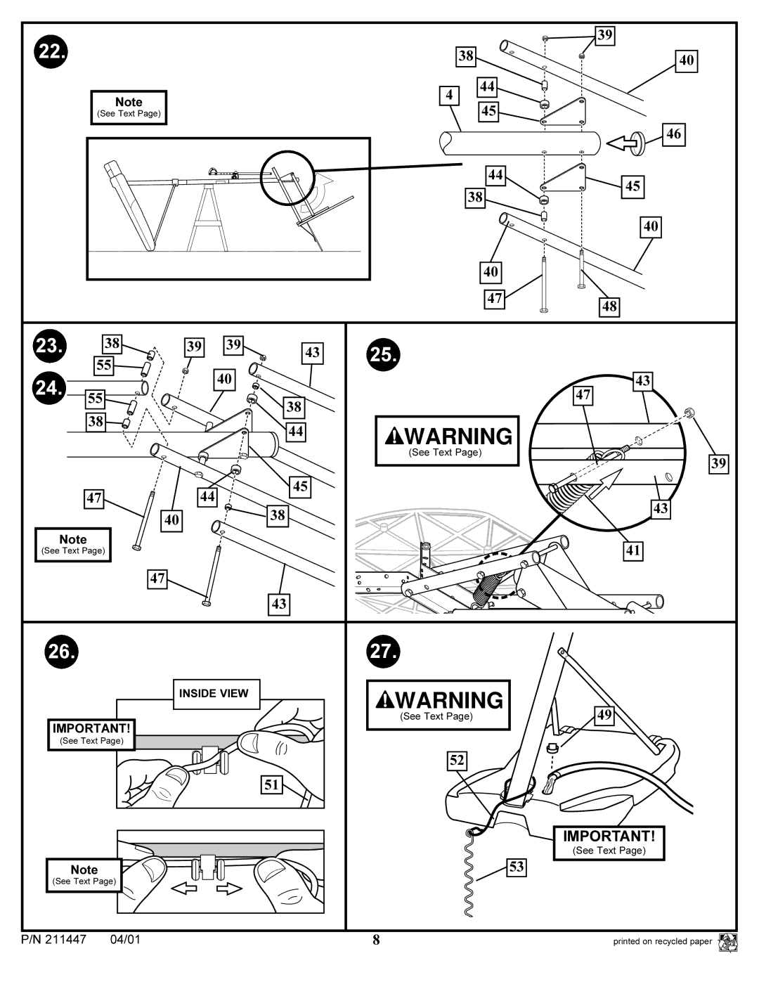 Huffy DC910 manual Inside View 