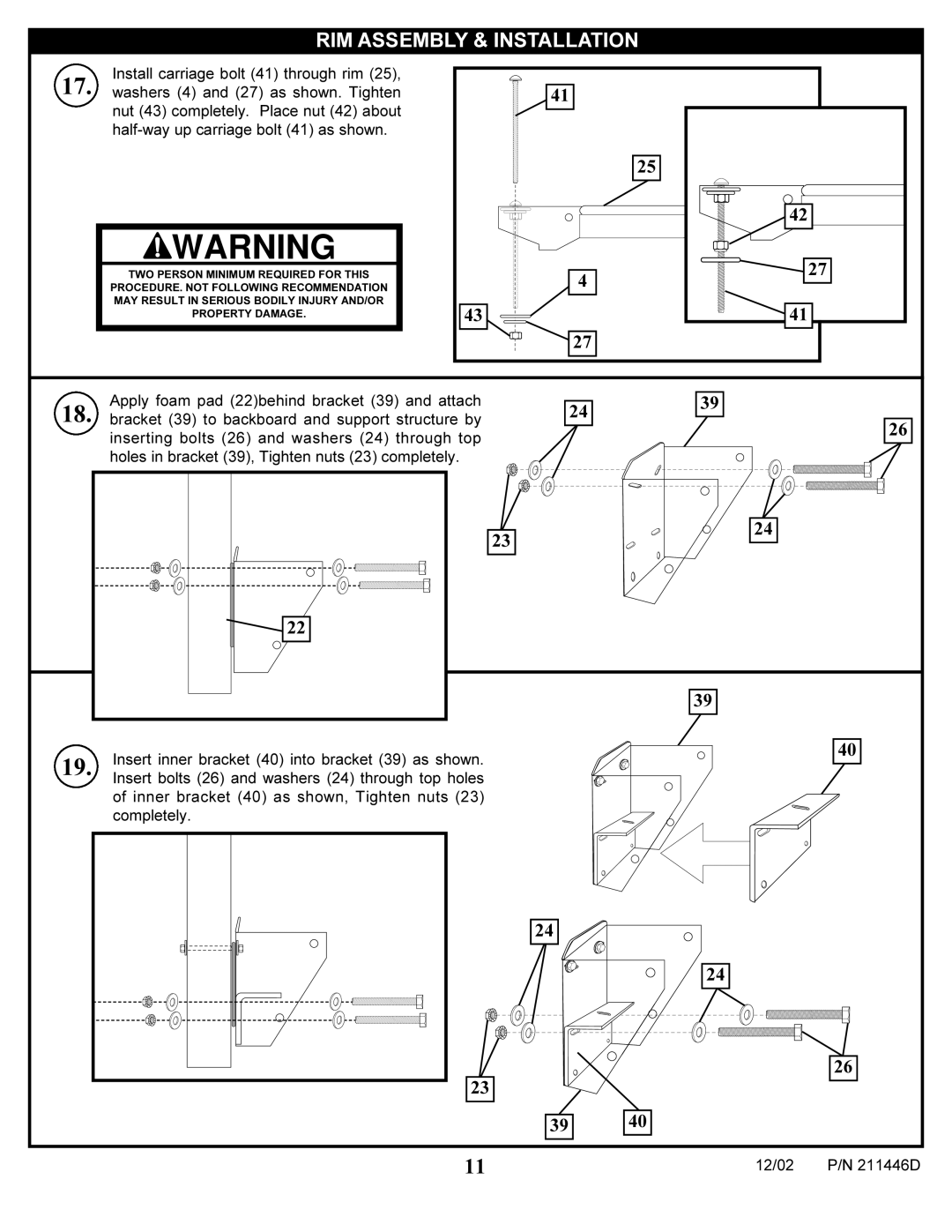 Huffy DCM230 manual RIM Assembly & Installation 